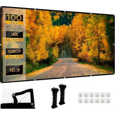 Screen Projector, High Resolution Thickened Projector Screen, 16:9 HD, Foldable for Home, Office and School (150 Inches)