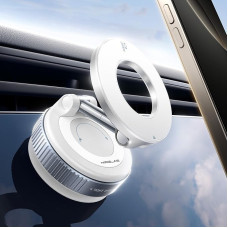 MRGLAS 2025 Upgraded Vacuum Suction Cup Car Mount for Magsafe [89+LBS Strongest Suction & 2800gf Strongest Magnet] Adjustable Car Phone Holder, Mobile Phone Holder for Your Car/Gym/Mirror
