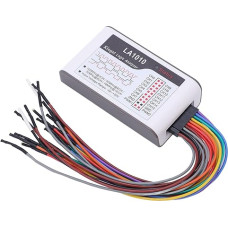 USB-Schnittstelle Logikanalysator Logikanalysator, 16-Kanal-Logikanalysator LA1010 Oszilloskopanalysator mit Einstellbarem Schwellenwert für die Beobachtungsanalyse der
