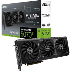 ASUS Prime GeForce RTX 5070 Ti 16GB GDDR7 OC Edition Gaming Graphics Card (Nvidia GeForce RTX5070 Ti DLSS 4, 2.5-Slot Design, PCIe 5.0, 3X DisplayPort 2.1b, 1x HDMI 2.1b, PRIME-RTX5070TI-O16G)