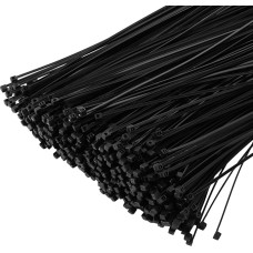 SHUESS 2000 Stück Kabelbinder Schwarz, 200mm x 1.8mm, UV-beständig, Selbstsichernde Kabelbinder für drinnen und draußen
