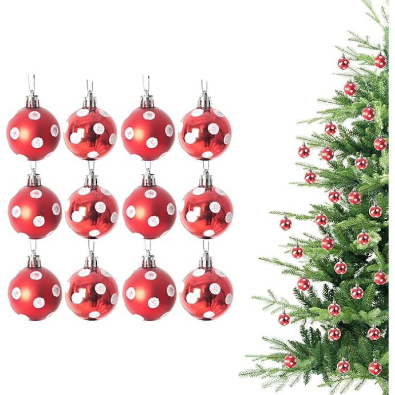 Atsparūs dužimui kalėdiniai baubliai Raudona su baltais taškeliais Kalėdų eglutės papuošalai Kamuoliniai papuošalai Kamuoliai Kalėdų papuošalai Kalėdų papuošalai Kalėdų papuošalai Kalėdų papuošalai Kalėdų papuošalai