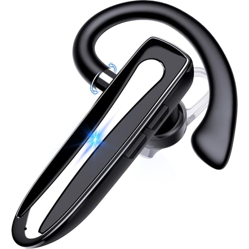 Bluetooth Headset Phone with Microphone Bluetooth Headphones Wireless Driving Headset with 24-Hour Talk Time Compatible with iSO and Android Phones