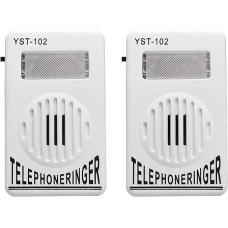 2x95dB Phone Ring Amplifier Aids Strobe Media Player Amplifier Ringtones Bell Turn Signal Extra Loud Home Bell Phone Bell Amplifier Volume Control for Oldman