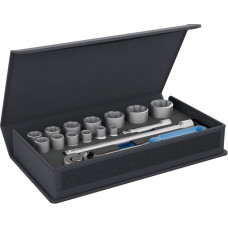 'Gedore TC 19 Mu 10/15 Piece Socket Wrench Set 1/2 Inch in Textile Bag with Carry Handle/Lever Ratchet Spanner/Extension/Universal Joint Sockets/Check Tool System