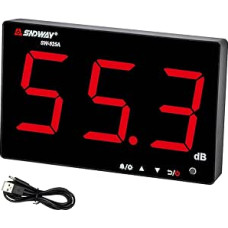 Dezibel Meter 30 dB - 130 dB Sound Level Meter for Wall Hanging with Backlight, dB Meter with Large Screen Alarm for Public Areas / Restaurants / Classrooms