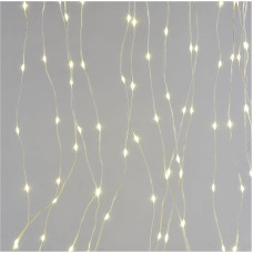 EMOS LED šviesos užuolaida, 240 šviesos diodų lašo pasakų žibintai, 1,7 m ilgio kalėdiniai pasakų žibintai + 3 m kabelis su maitinimo šaltiniu, 8 šviesos režimai, skirti vakarėliams, Kalėdoms, šilta balta spalva, IP44, skirti vidaus ir lauko patalpoms