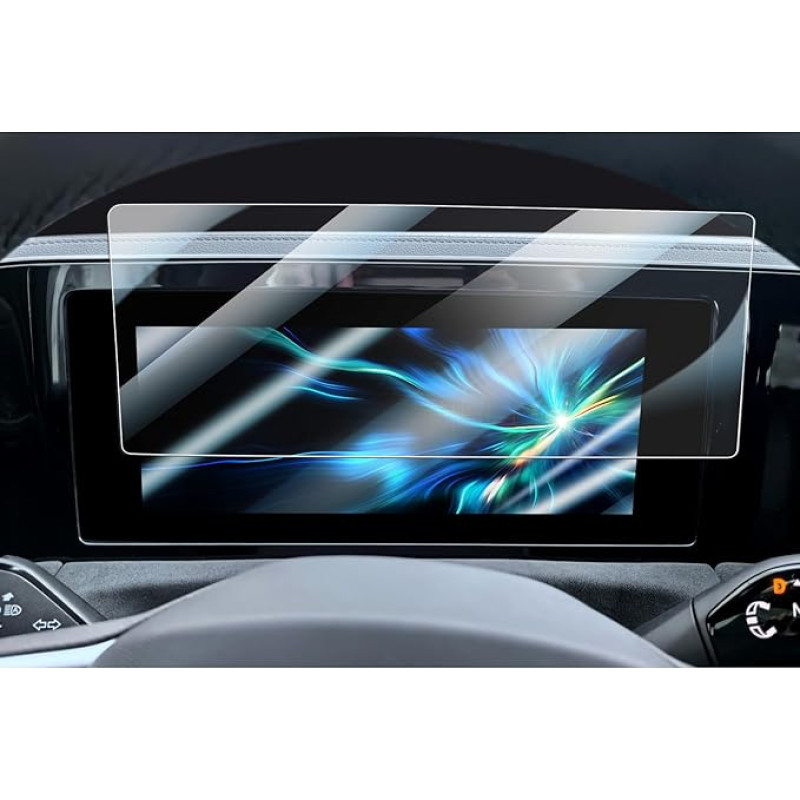 CDEFG Compatible with VW Tiguan 3 / Passat B9 Variant 2024 2025 Facelift Instrument Panel Protective Film Tempered Glass 10.25 Inch Scratch-Resistant GPS 9H Screen Protector Car Navigation Film