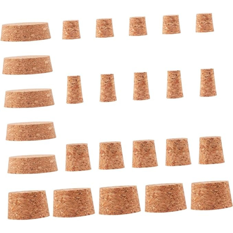 Pack of 30 cork bottle stoppers, cork plugs, wine cork stoppers, sealing covers