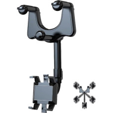 LUCKKY Satismoon Auto Handyhalterung, Multifunktionale 360 Grad Drehbare Auto Rückspiegel Telefonhalterung, 360°Drehbar und Einziehbar Auto Handyhalter Halterung, Universal Rückspiegel Halterung für