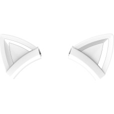 Baltos katės ausys ausinėms, silikoninės, mielas kačiuko ausų priedas, gražūs nuimami priedai, tinka žaidimų ausinėms, lengvos ir patvarios