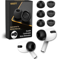 KASOTT Replacement Memory Foam Earplugs for AirPods Pro 1st and 2nd Generation, Perfect Noise Reduction, Ultra Comfortable, Non-Slip, Fits in Charging Case (Medium)