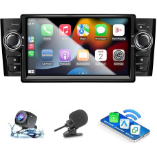 Car Radio for Fiat Punto 2005-2009/Linea 2007-2011 with Android Car and Wireless CarPlay, RDS Car Radio Android Stereo [2G+32G] with Rear View Camera/Microphone/Canbus Box/App Store