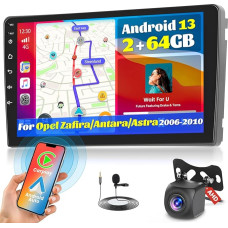 2+64G Android automobilinis radijas Opel Zafira Antara Astra 2006-2010 su belaidžiu Carplay Android automobiliu, 9 colių ekrano automobilinis radijas su Bluetooth/WiFi/GPS/ galinio vaizdo kamera/FM/RDS/SWC