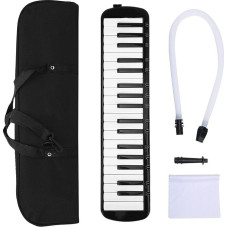 Melodika 37 klavišų klaviatūra Melodika pučiamųjų muzikos instrumentas pradedantiesiems Profesionalus mokymas su lengvu montavimu (juoda)