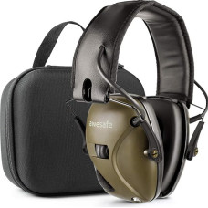 awesafe GF01L Gehörschutz für Schießstand Elektronischer Gehörschutz für Schlagsport, Gehörschutz, Ideal für Schützen und Hunting Schwarz, NRR 24dB [Kommt mit Travel Lagerung Tragetasche]