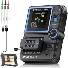 LCR-P1 Transistor Tester, Multifunction Infrared Tester, NPN PNP MOSFET, Colour Display 1.44 Inch USB Type-C Diode Transistor Capacitor LCR Resistance ESR Meter, Transistor