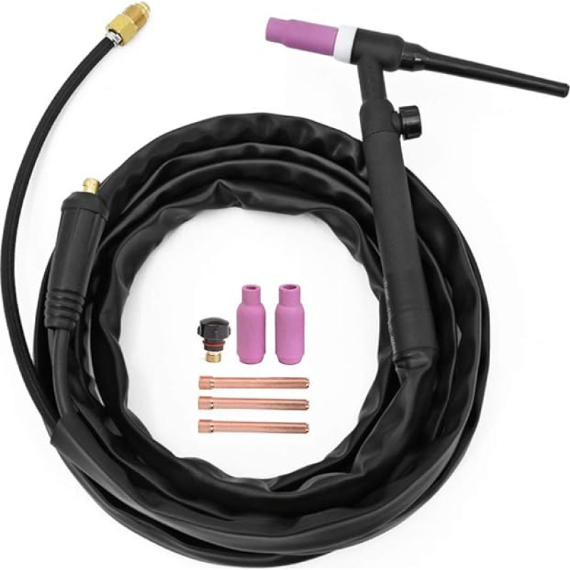 HITBOX 200 Amp TIG Welding Torch WP17V 4M TIG Welding Gun Air Cooled SR-17V with Europe 10-25R Quick Connector for Lift TIG