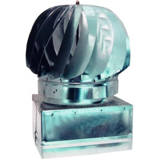 3051K 27 x 27 cm pasukamas kaminas iš cinkuotos skardos su kvadratiniu pagrindu