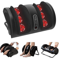 Snailax Shiatsu-FußmassSnailax Shiatsu-Fußmassagegerät mit Wärme, Wadenmassagegerät zur Schmerzlinderung, Beinmassagegerät elektrisch mit Kneten und Rollen, Geschenke für Männer Väter Frauen