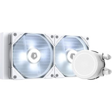 ID-COOLING FROSTFLOW X 240 SNOW CPU vandens aušintuvas, AIO aušintuvas, 240 mm CPU aušintuvas, balta LED šviesa, 2 x 120 mm PWM ventiliatoriai, Intel 1200, 115X, AMD AM4