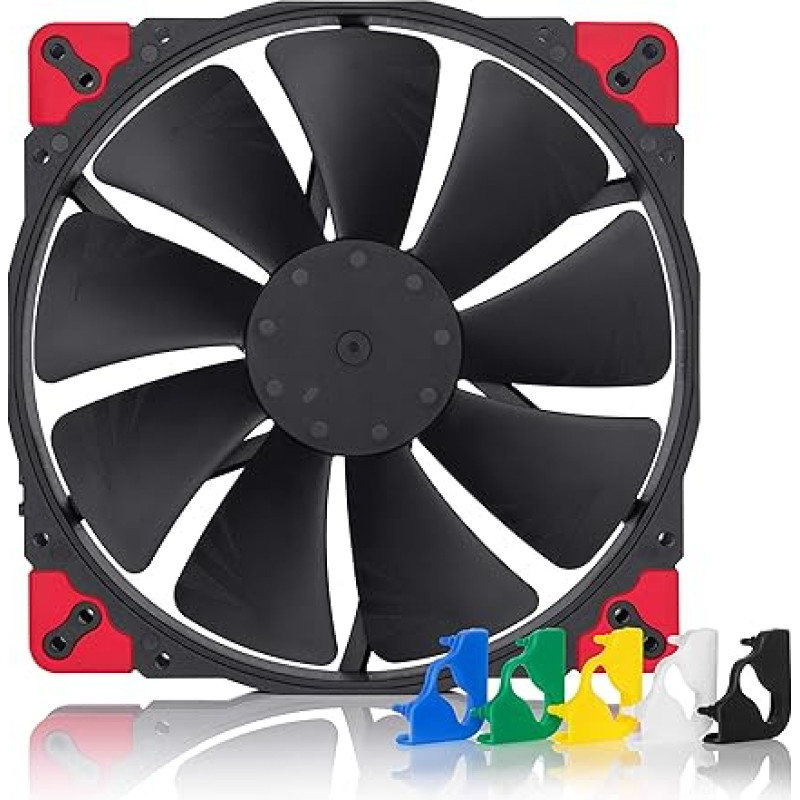 Noctua NF-A20 PWM chromax.black.swap, quiet premium fan, 4-pin (200 x 30 mm, black)