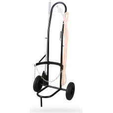 GREENSTAR - Dujų balionų transportavimo vežimėlis - Skirtas piktžolėms naikinti - Didžiausia apkrova 130 kg - Tvirta konstrukcija - 200 mm skersmens ratai - 40x110x99 cm