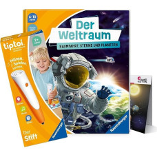 Ravensburger Kosmosas Kosminės žvaigždės ir planetos + 00110 rašiklis + kosminis plakatas Mokomasis žaislas vaikams