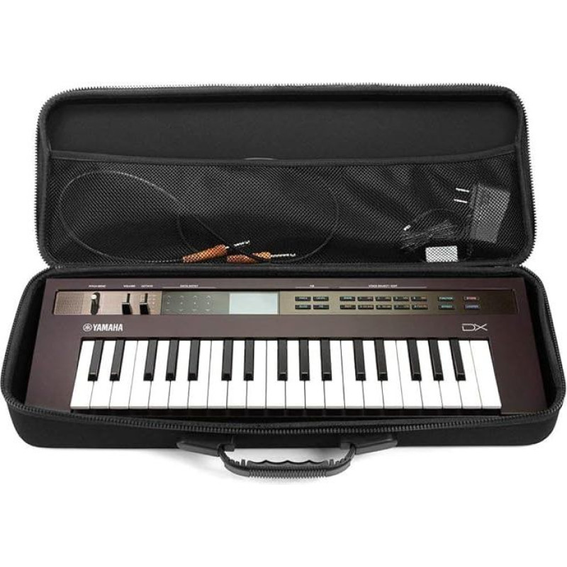 Analog Cases Pulse Case for Yamaha Reface or Similar Midi Controllers - Durable Molded EVA Nylon Carrying Case with Durable Rubber Handle - Black, juodas, modernus