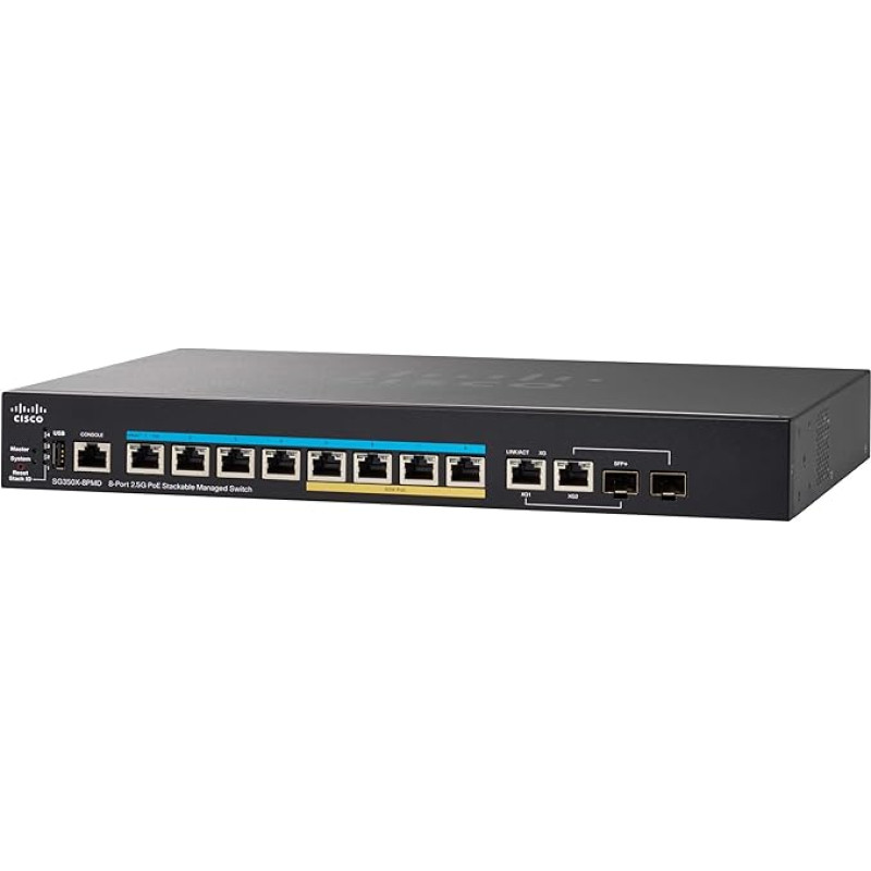 Cisco SG350 8PMD 8 Port Network Switch – Black