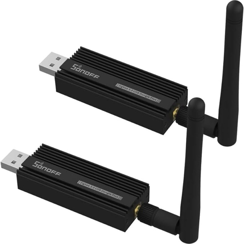 SONOFF Zigbee 3.0 USB Dongle Plus, Pack of 2 ZBDongle-P TI CC2652P + CP2102(N) Zigbee USB Stick for ZHA in Home Assistant or Zigbee2MQTT, Open HAB etc.