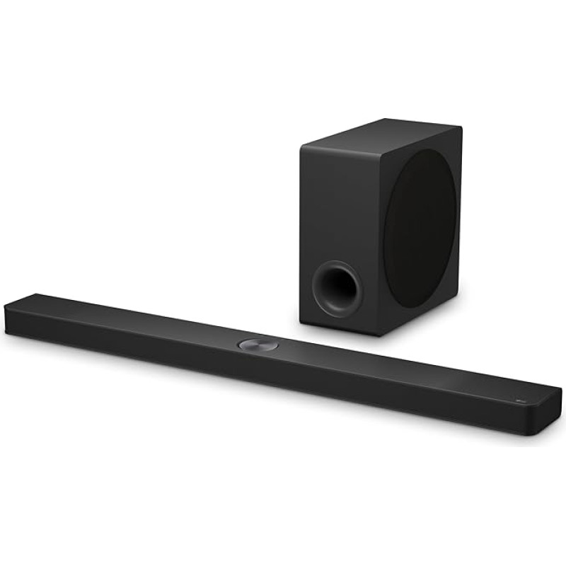 LG DS90TY 5.1.3 Dolby Atmos Soundbar (570W) with Wireless Subwoofer (Wow Cast, HDMI, Bluetooth) [2024], Black