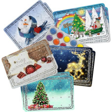 Set of 10 Mini Advent Calendar with Chocolates – Perhaps the Smallest Advent Calendar in the World (2 x Sleigh Ride, 2 x Kuck mal Christmas, 2 x Reindeer, 2 x Santa Claus, 2 x Merry Xmas)