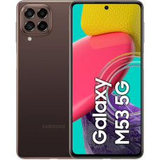 Samsung Galaxy M53 5G, Android Smartphone, 6.7 Inch Infinity-O TFT Display, 5,000 mAh Battery, 6 GB RAM, 128 GB Memory, Dual SIM, Brown