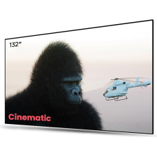 AWOL VISION 132 Inch Screen for Projector Ambient Light Rejecting (ALR) Screen for Short Distance Projector 4K Fixed Frame, 80% Improved Image Quality, 95% Celling Light Rejecting (CLR), Active 3D