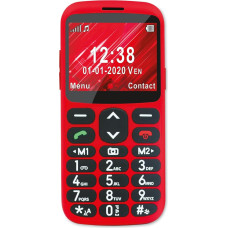 TELEFUNKEN Mobile S520 Senior Mobile Phone (Button Mobile Phone, GPS and WiFi Localisation, SOS Button, Hands-Free Function, FM Radio, Camera) Red