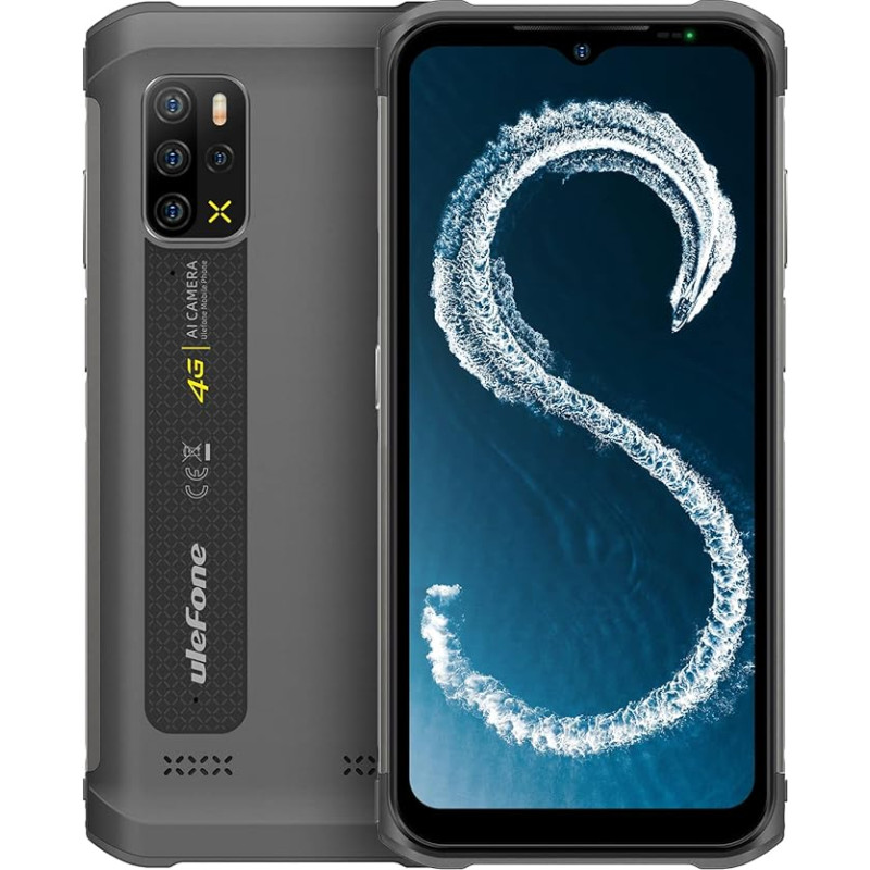 Ulefone Armor 12S Outdoor Smartphone without Contract, Helio G99 8GB + 128GB, 6.52 Inch Android 12 IP68 IP69K Robust Mobile Phone, 50MP Quad Rear View Camera, HiFi Speaker, GPS NFC, Wireless Charging,