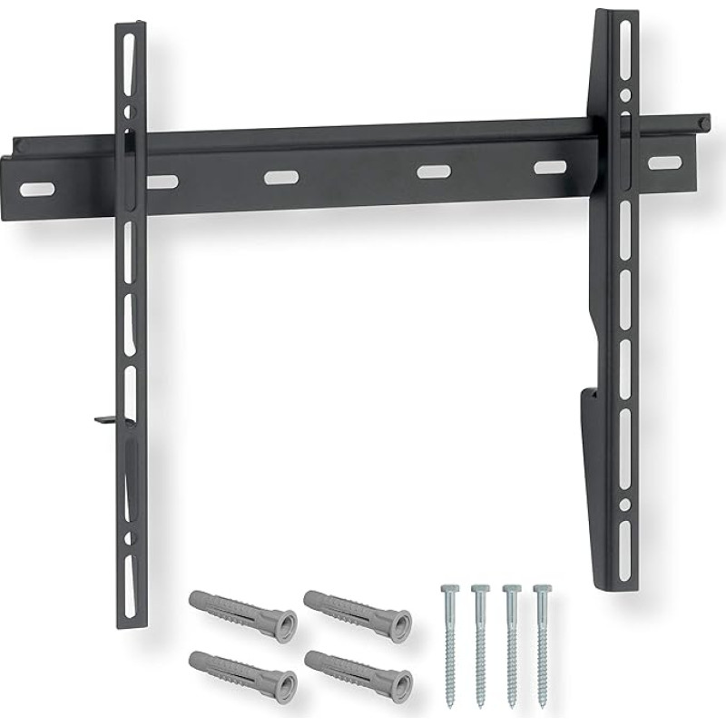 Nanook Flat TV Wall Mount for 32-55 Inch (81-140 cm) TVs | Flat Mount | Bracket also for LED, QLED and OLED TVs | VESA 100 x 100 to 600 x 400 | Black