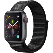 Apple Watch Series 4 (GPS + Cellular) Gehäuse aus Aluminium, 40 mm, mit Sportschnalle, Schwarz (generalüberholt)