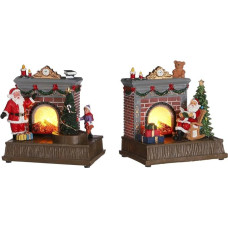 luville collectables Santa Fireplace 2 Ass BO Pack of 100 PDQ-15.5 x W10.5 x H17.5 cm Original Christmas Decoration, Colourful, Único