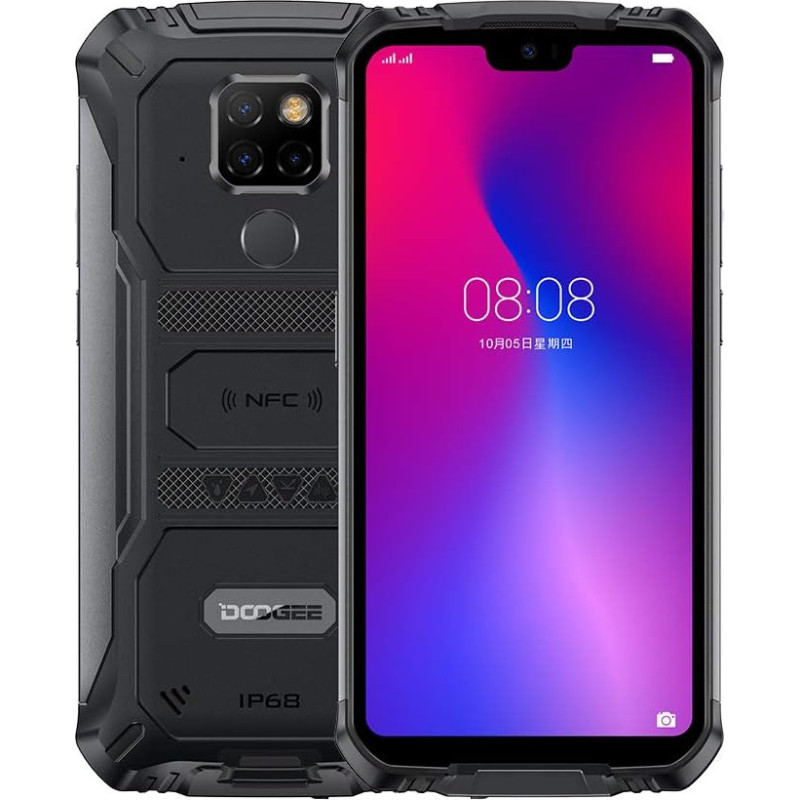 DOOGEE S68 Pro Outdoor Smartphone without Contract, Helio P70 Octa Core 6GB + 128GB, IP68 Waterproof Mobile Phone, 6300 mAh Battery (Wireless Charging), 21MP + 16MP AI Camera, 5.9 Inch FHD +, GPS