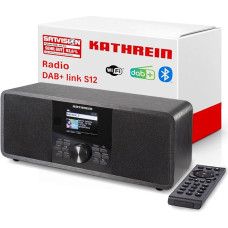 Kathrein DAB+ link S12 I DAB Plus Radio with EWF I Digital Radio DAB+ & FM, Internet Radio I WLAN Radio with Bluetooth for Streaming, AUX 3.5 mm I Radio with Remote Control & App Control in Black