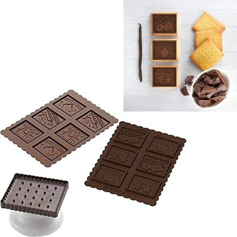 Silikomart Gnam Gnam 190365 Chocolate Cookie Cutter Set Including Recipe Book
