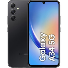 Samsung Galaxy A34 5G, Android Smartphone, 6.6 Inch Dynamic AMOLED Display, 5,000 mAh Battery, 128 GB/6 GB RAM Mobile Phone in Awesome Graphite incl.