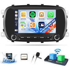 OiLiehu 2G + 64G Android 13 Double DIN Radio for Fiat 500X 2014-2020 Wireless Carplay Android Car Radio with Screen 7 Inch Support EQ/Bluetooth/SWC/FM RDS/WiFi/GPS/Rear View Camera