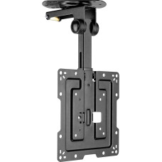 RICOO Monitor and TV Ceiling Mount for TVs 19-43 Inches, Foldable, Swivelling, Height Adjustable, Universal TV Holder Ceiling Mount up to 20 kg with Max. VESA 200 x 200 mm