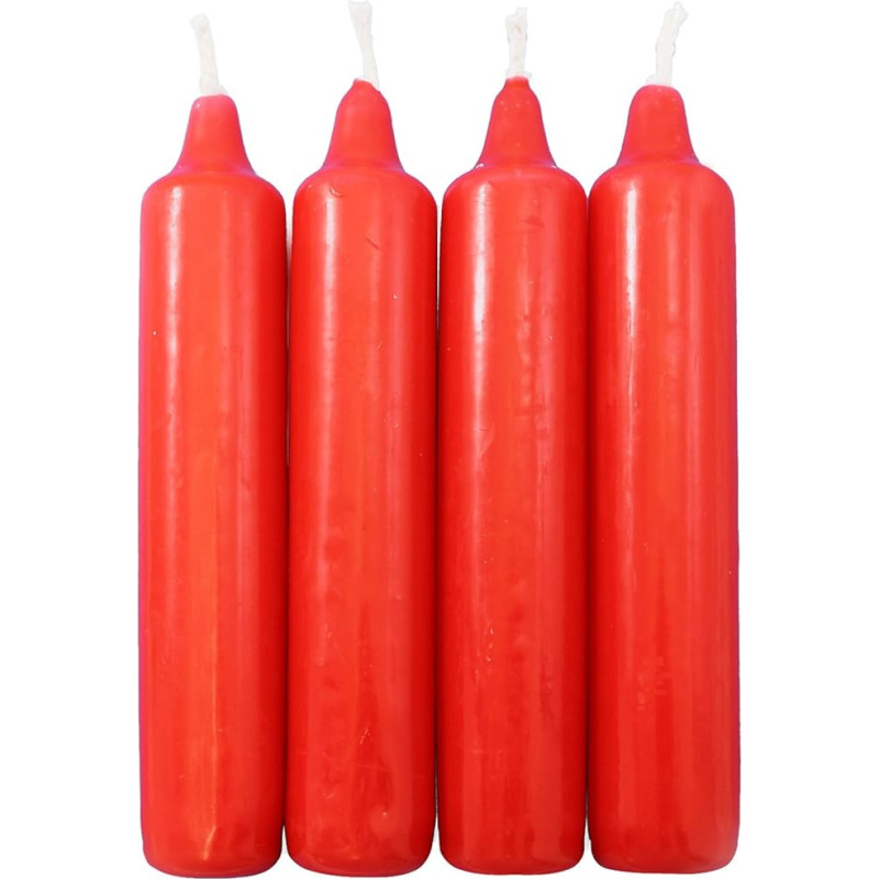 Pack of 25 Berlin Tree Candles Red Approx. 23 x 130 mm (25 x 4 Pieces) Christmas Tree Candles, Pyramid Candles, Tree Candles, Advent Candles