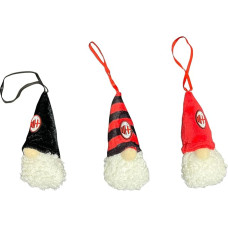 AC Milan A.C. Milan | Christmas Decoration | TRIS Leprechaun Christmas Tree | Pack of 3 | 10 cm | Official Product