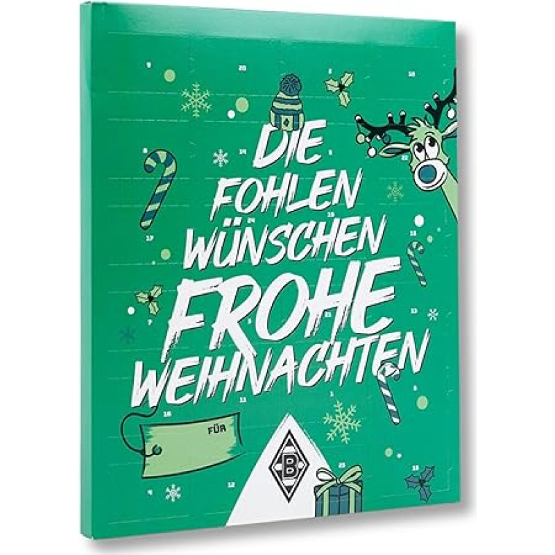 Borussia Mönchengladbach Advent Calendar 2024 | Official Fan Item Foal Shop | 24 Chocolate Christmas Calendars for Fans