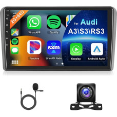 Hodozzy 2G 64G Android Car Radio for Audi A3 2003-2012/S3 2006-2012/RS3 2011-2012 Carplay Android Car, 9 Inch Touchscreen Radio with Bluetooth Navigation Mirrorlink WiFi FM RDS Hifi 2 DIN Car Radio